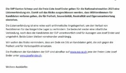 Medienmitteilung_Listenverbindung_SVP_FreieListeJosefEnder