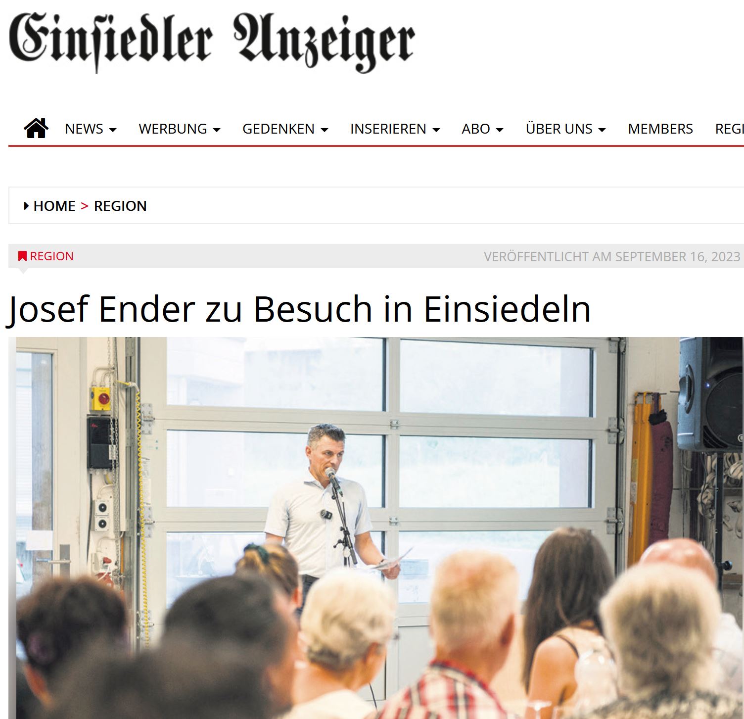 Medienbericht Einsiedler-Anzeiger