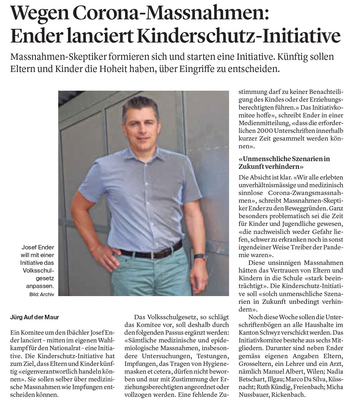 Medienbericht Kinderschutz-Initiative