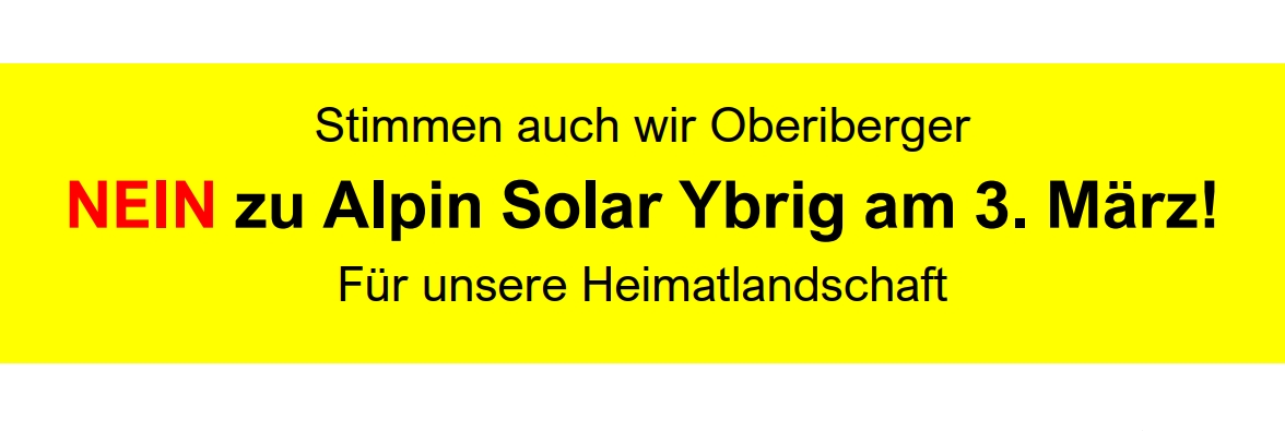 Nein zum Alpin Solar Ybrig am 3. März