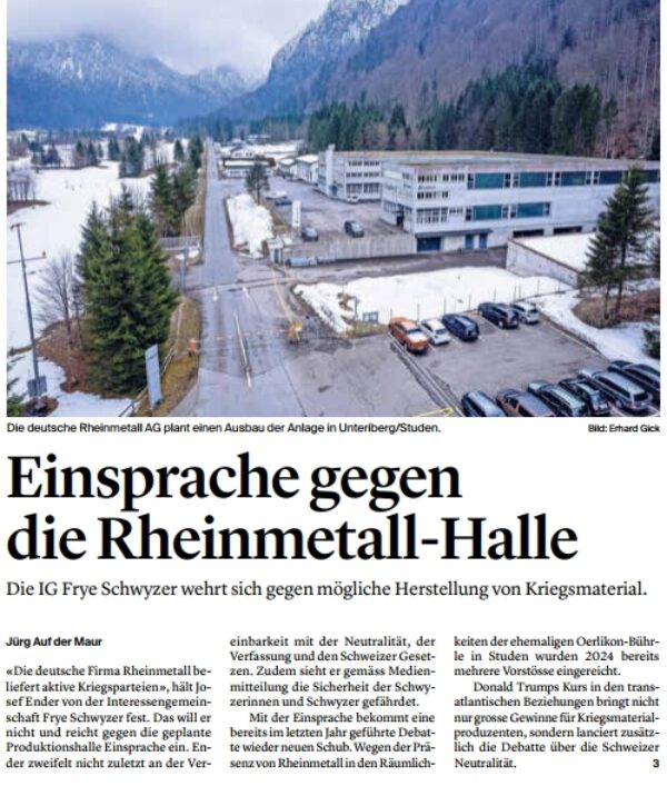 Titelseite Bote der Urschweiz 18.3.25