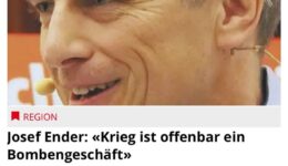 Einsiedler Anzeiger: «Krieg ist offenbar ein Bombengeschäft»