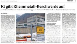 Medienberichte: Einsprache Rheinmetall abgelehnt