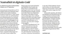 Neutralität ist digitales Gold